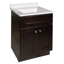 Brookings 25" Free Standing Single Basin Vanity Set with Cabinet and Cultured Marble Vanity Top