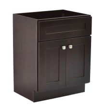 Brookings 24" Single Free Standing Wood Vanity Cabinet Only - Less Vanity Top