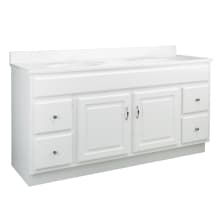 Concord 60" Single Free Standing Wood Vanity Cabinet Only - Less Vanity Top