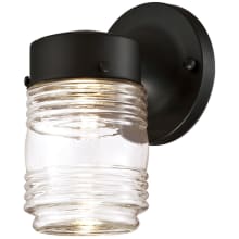 Jelly Jar Single LED Light 5" Wide Outdoor Wall Sconce