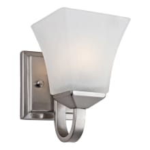 Torino 8" Tall Bathroom Sconce with Frosted Glass Shade