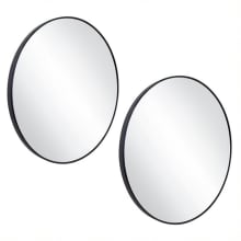 Kenna 28" Diameter Modern Circular Aluminum Framed Bathroom Wall Mirror