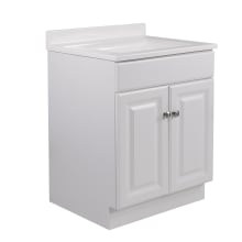 Wyndham 25" Free Standing Single Basin Vanity Set with Wood Cabinet and Marble Vanity Top