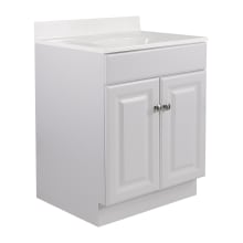 Wyndham 25" Free Standing Single Basin Vanity Set with Wood Cabinet and Marble Vanity Top