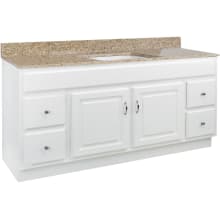 Concord 61" Free Standing Single Basin Vanity Set with Wood Cabinet and Granite Vanity Top