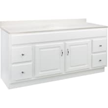 Concord 61" Free Standing Single Basin Vanity Set with Wood Cabinet and Marble Vanity Top