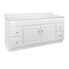 Concord 61" Free Standing Single Basin Vanity Set with Wood Cabinet and Marble Vanity Top