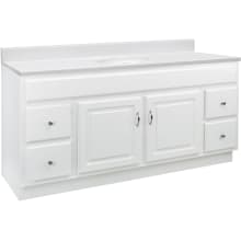 Concord 61" Free Standing Single Basin Vanity Set with Wood Cabinet and Marble Vanity Top