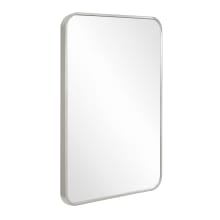 Isla 30" x 20" Rectangular Flat Aluminum Wall Mounted Accent Mirror
