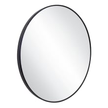 Kenna 36" Diameter Circular Flat Aluminum Wall Mounted Accent Mirror