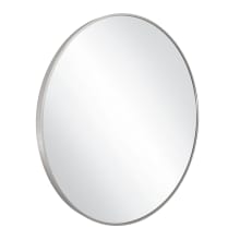 Kenna 36" Diameter Circular Flat Aluminum Wall Mounted Accent Mirror