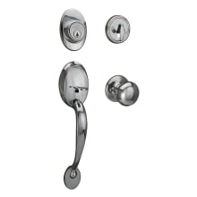 Coventry Sectional Single Cylinder Keyed Entry Handleset with Interior Classic Knob