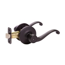 Scroll Series Privacy Door Lever Set with Round Rose