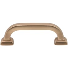 Transitional 3" (76 mm) Center to Center Curved Square Cabinet Handle / Drawer Pull