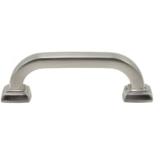 Transitional 3" (76 mm) Center to Center Curved Square Cabinet Handle / Drawer Pull