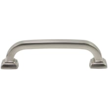 Transitional 3-3/4" (96 mm) Center to Center Curved Square Cabinet Handle / Drawer Pull