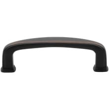 Contemporary 3" (76 mm) Center to Center Soft Square Cabinet Handle / Drawer Pull