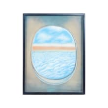 Plane Window 40" x 30" "Plane Window I" Framed Painting on Gallery Stretched Canvas