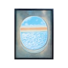 Plane Window 40" x 30" "Plane Window VI" Framed Painting on Gallery Stretched Canvas