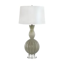 Glass Gourd Single Light 31" Tall Vase Table Lamp