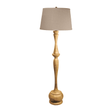 Wood Single Light 65" Tall Floor Lamp
