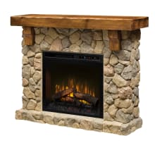 Fieldstone 5118 BTU / 1500W 55 Inch Wide Free Standing Vent-Free Electric Fireplace with Multi-Fire XHD Firebox and Log Media