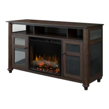 Xavier 57 Inch Wide Media Console with 5118 BTU Electric Fireplace