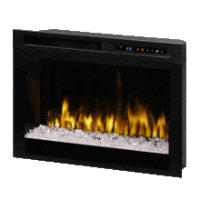 Multi-Fire XHD 5118 BTU 26 Inch Wide Insert Vent Free Electric Fireplace with LED Lighting and Acrylic Ice Glass Media Bed