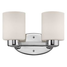 11.75" Wide Reversible Two Light Wall Sconce from the Fontana Collection