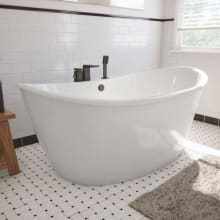 Caspian 66" Freestanding Acrylic Soaking Tub with Center Drain