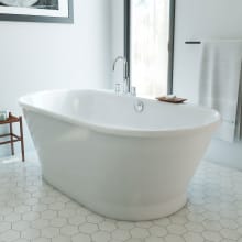 Caribbean 66" Freestanding Acrylic Soaking Tub with Center Drain