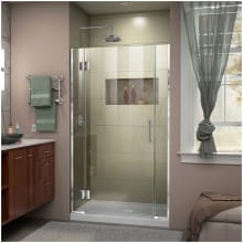 Unidoor-X 72" High x 38-1/2" Wide Hinged Frameless Shower Door with Clear Glass