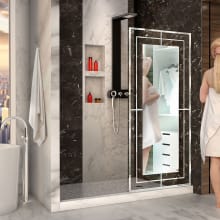 Platinum Linea 72" High x 34" Wide Frameless Mirrored Shower Screen with Tempered Glass