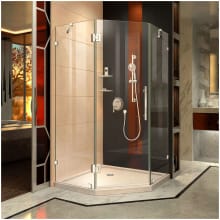 Prism Lux 74-3/4" H x 40" W x 40" D Hinged Frameless Shower Enclosure with Clear Glass