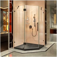 Prism Lux 74-3/4" H x 40" W x 40" D Hinged Frameless Shower Enclosure with Clear Glass