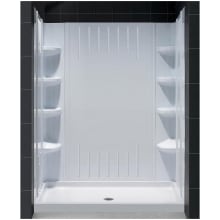 SlimLine Shower Installation Package with 75-5/8" High x 60" Wide x 30" Deep Shower Walls and 30" by 60" Single Threshold Shower Base