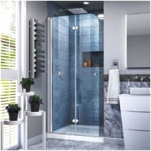 Aqua Fold 74-3/4" H x 32" W x 32" D Bi-Fold Frameless Shower Enclosure with Clear Glass and 32" x 32" Shower Base