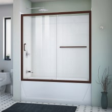 Infinity-Z 60" High x 56" Wide Alcove Shower Module with Clear Sliding Tub Door, and Acrylic Backwall Kit