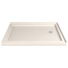 Slimline 36" x 54" Rectangular Shower Base with Double Threshold and Right Drain
