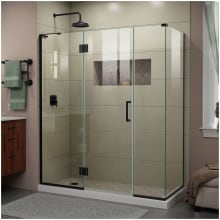 Unidoor-X 72" High x 64-1/2" Wide x 30-3/8" Deep Hinged Frameless Shower Enclosure with Clear Glass and Left Hinge