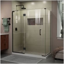 Unidoor-X 72" High x 57" Wide x 30-3/8" Deep Left Hinged Frameless Shower Enclosure with Clear Glass