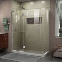 Unidoor-X 72" High x 59-1/2" Wide x 30-3/8" Deep Left Hinged Frameless Shower Enclosure with Clear Glass