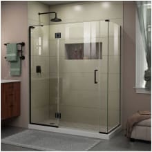 Unidoor-X 72" High x 59-1/2" Wide x 34-3/8" Deep Left Hinged Frameless Shower Enclosure with Clear Glass