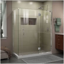 Unidoor-X 72" High x 59-1/2" Wide x 34-3/8" Deep Right Hinged Frameless Shower Enclosure with Clear Glass