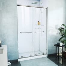 Harmony 76" High x 48" Wide Bypass Semi Frameless Shower Door with Clear Glass