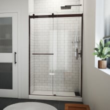 Sapphire-V 76" High x 48" Wide Bypass Semi Frameless Shower Door with Clear Glass