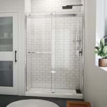 Sapphire-V 76" High x 54" Wide Bypass Semi Frameless Shower Door with Clear Glass