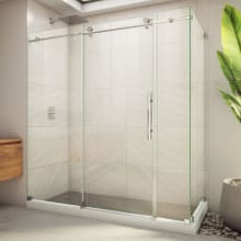 Enigma-X 76" High x 68-3/8" Wide x 34-1/2" Deep Sliding Frameless Shower Enclosure with Clear Glass