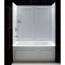 QWALL 32" D x 60" W Shower Backwall Kit with 3 Panels