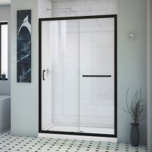 Infinity-Z 72" High x 44" Wide Sliding Semi Frameless Shower Door with Clear Glass